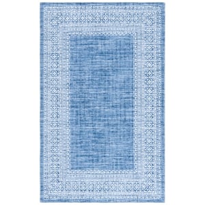 Safavieh Arizona 6'-0&quot x 6'-0&quot Square Polyester Power Loomed Rug in Blue / Ivory