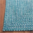 Safavieh Braided 5' X 5' Square Hand Woven Rug in Teal / Green