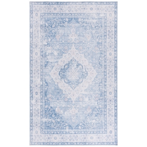 Safavieh Arizona 6'-0&quot x 6'-0&quot Polyester Power Loomed Rug in Light Blue / Blue