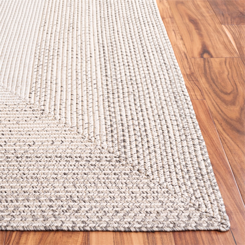 Safavieh Braided 9' X 12' Hand Woven Rug in Ivory / Gray