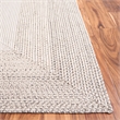 Safavieh Braided 9' X 12' Hand Woven Rug in Ivory / Gray