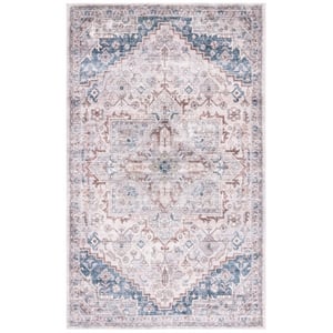 Safavieh Montana 6'-0&quot x 6'-0&quot Square Polyester Power Loomed Rug in Gray / Blue
