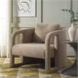 Safavieh Fifer Pine and Polyester Accent Chair in Tan