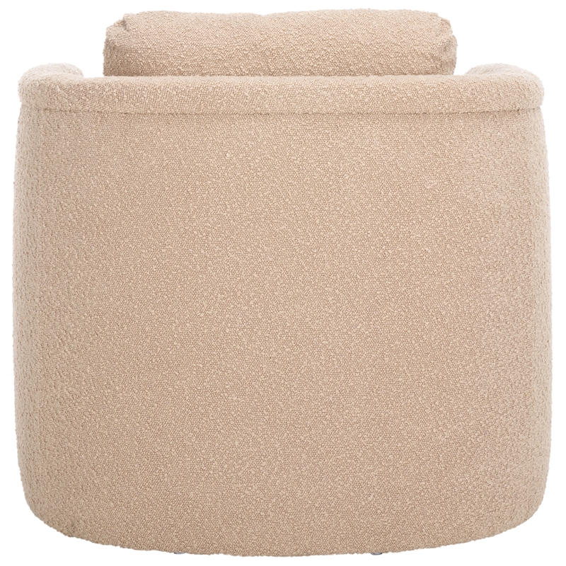 Safavieh Fifer Pine and Polyester Accent Chair in Tan
