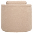 Safavieh Fifer Pine and Polyester Accent Chair in Tan