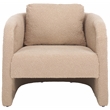 Safavieh Fifer Pine and Polyester Accent Chair in Tan
