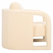 Safavieh Fifer Pine and Polyester Accent Chair in Cream