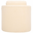 Safavieh Fifer Pine and Polyester Accent Chair in Cream