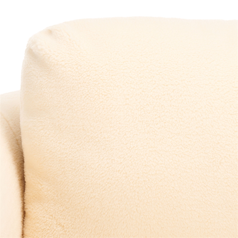 Safavieh Fifer Pine and Polyester Accent Chair in Cream
