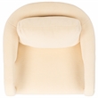 Safavieh Fifer Pine and Polyester Accent Chair in Cream