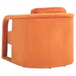 Safavieh Fifer Pine and Velvet Accent Chair in Rust