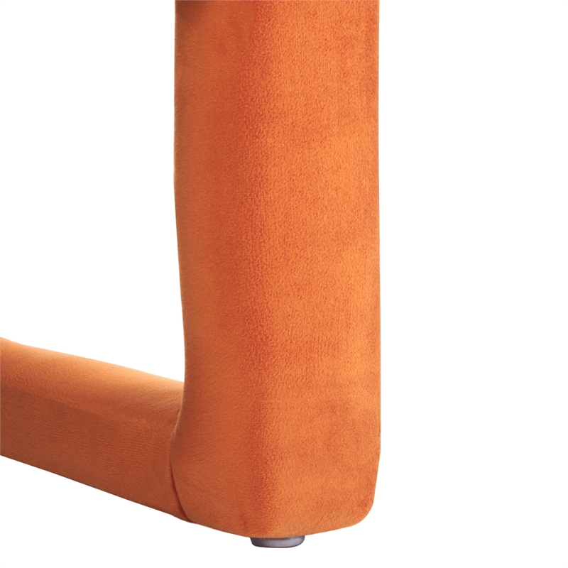Safavieh Fifer Pine and Velvet Accent Chair in Rust