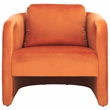 Safavieh Fifer Pine and Velvet Accent Chair in Rust