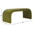 Safavieh Tenko Pine and Velvet  Bench in Olive