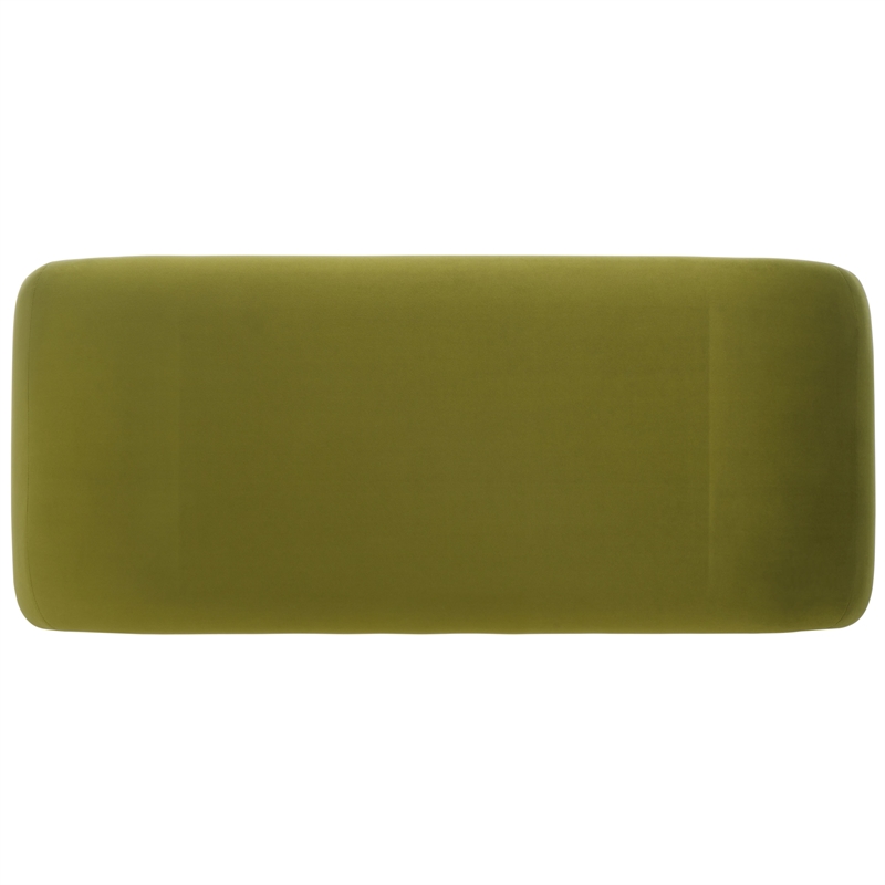 Safavieh Tenko Pine and Velvet  Bench in Olive