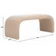 Safavieh Tenko Pine and Polyester Bench in Tan
