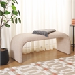 Safavieh Tenko Pine and Polyester Bench in Tan