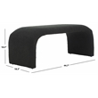 Safavieh Tenko Pine and Polyester Bench in Black