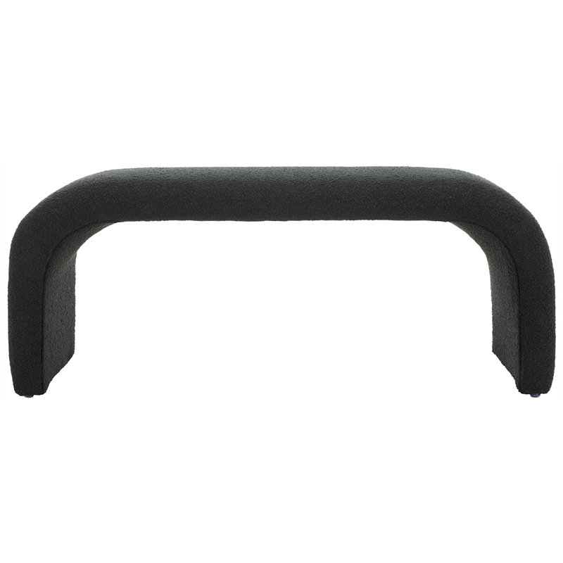 Safavieh Tenko Pine and Polyester Bench in Black
