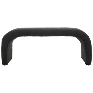 Safavieh Tenko Pine and Polyester Bench in Black
