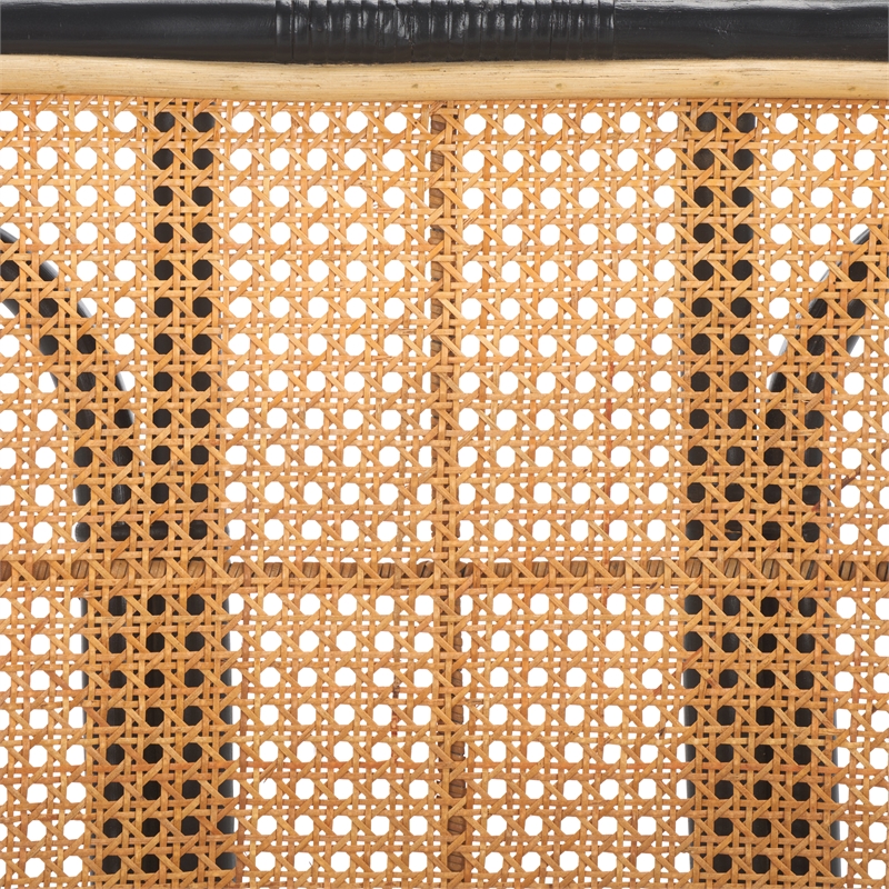 Safavieh Nadie Rattan Accent Chair in Black/Natural