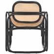 Safavieh Nadie Rattan Accent Chair in Black/Natural
