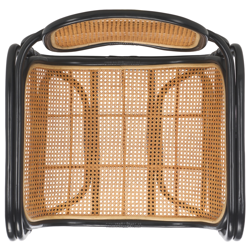Safavieh Nadie Rattan Accent Chair in Black/Natural