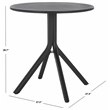 Safavieh Core Aluminum   Bistro Table  in Black