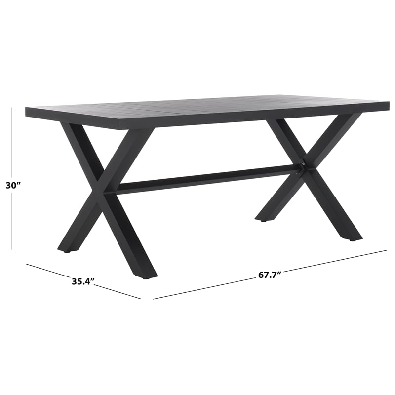 Safavieh Core Aluminum Dining Table in Gray