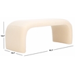 Safavieh Tenko Pine and Polyester Bench in Cream