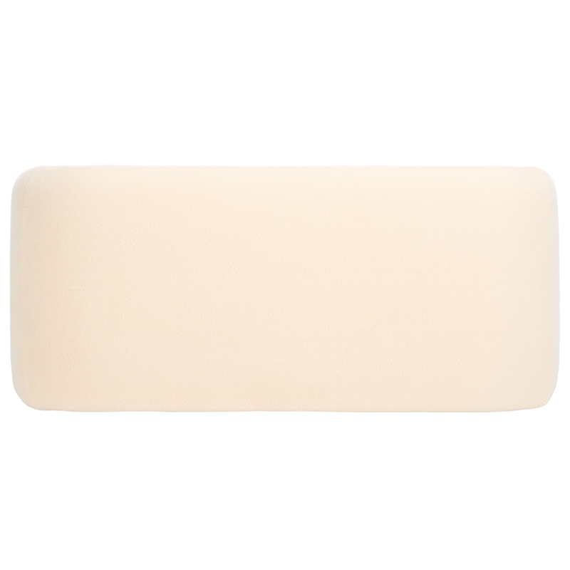 Safavieh Tenko Pine and Polyester Bench in Cream