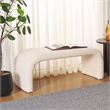 Safavieh Tenko Pine and Polyester Bench in Cream