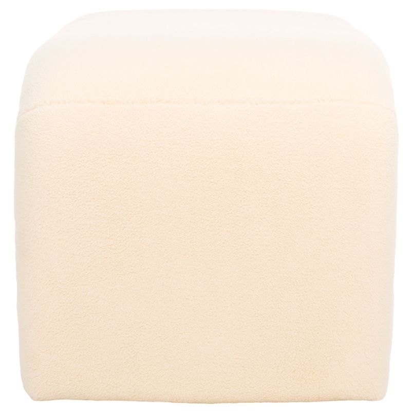 Safavieh Tenko Pine and Polyester Bench in Cream