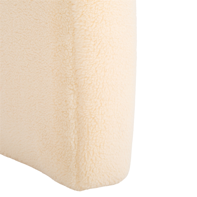 Safavieh Tenko Pine and Polyester Bench in Cream