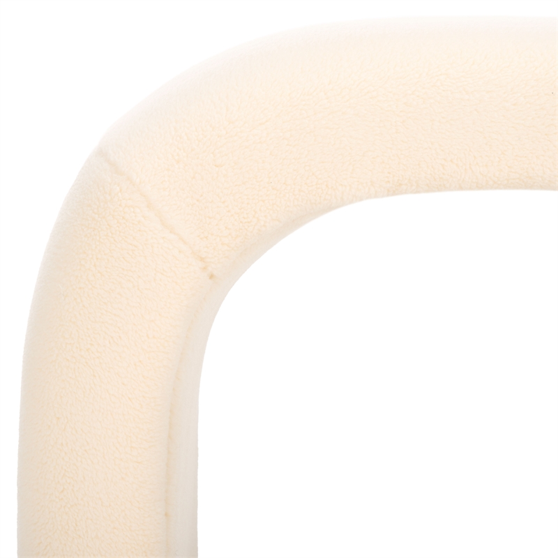 Safavieh Tenko Pine and Polyester Bench in Cream