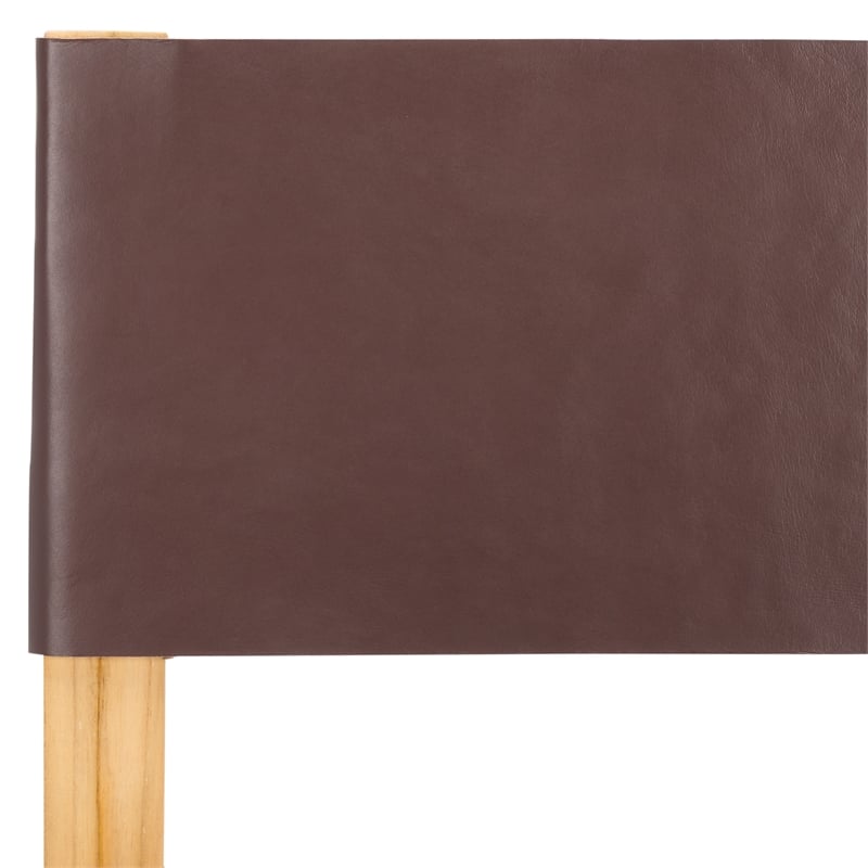 Safavieh Romee Wood and Leather Counter Stool in Amber /Natural