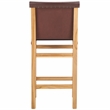 Safavieh Arian Teak and Leather Counter Stool in Brown / Natural
