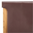 Safavieh Arian Teak and Leather Counter Stool in Brown / Natural