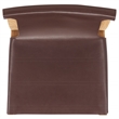 Safavieh Arian Teak and Leather Counter Stool in Brown / Natural