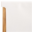 Safavieh Arian Teak and Leather Counter Stool in White / Natural