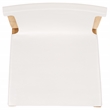 Safavieh Arian Teak and Leather Counter Stool in White / Natural