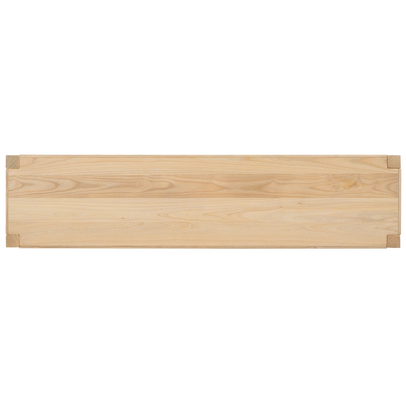 Safavieh Sigurd Wood and Leather Consoles in Natural / Black