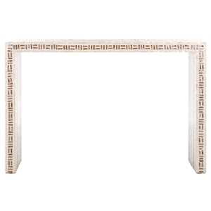 Safavieh Kestrel Solid Wood  Coffee Table in White / Gold