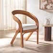Safavieh Jennabrook Ratan Polyurethane Dining Chair in Natural / White