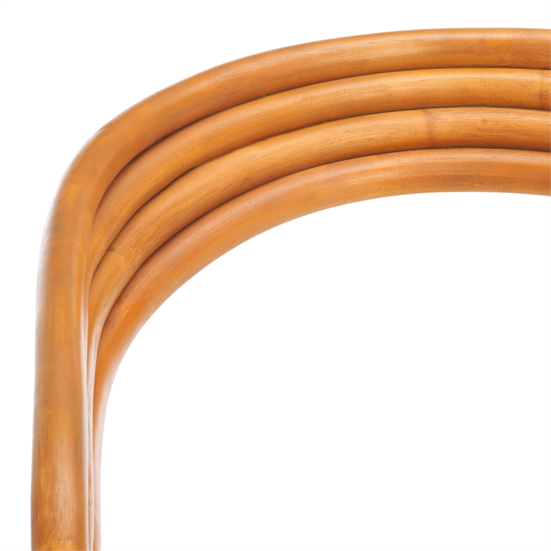 Safavieh Jennabrook Ratan Polyurethane Dining Chair in Natural / White