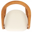 Safavieh Jennabrook Ratan Polyurethane Dining Chair in Natural / White