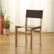 Safavieh Romee Teak and Leather Dining Chair in Brown / Natural