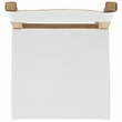 Safavieh Romee Teak and Leather Dining Chair in White / Natural