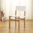 Safavieh Romee Teak and Leather Dining Chair in White / Natural