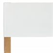 Safavieh Romee Teak and Leather Dining Chair in White / Natural
